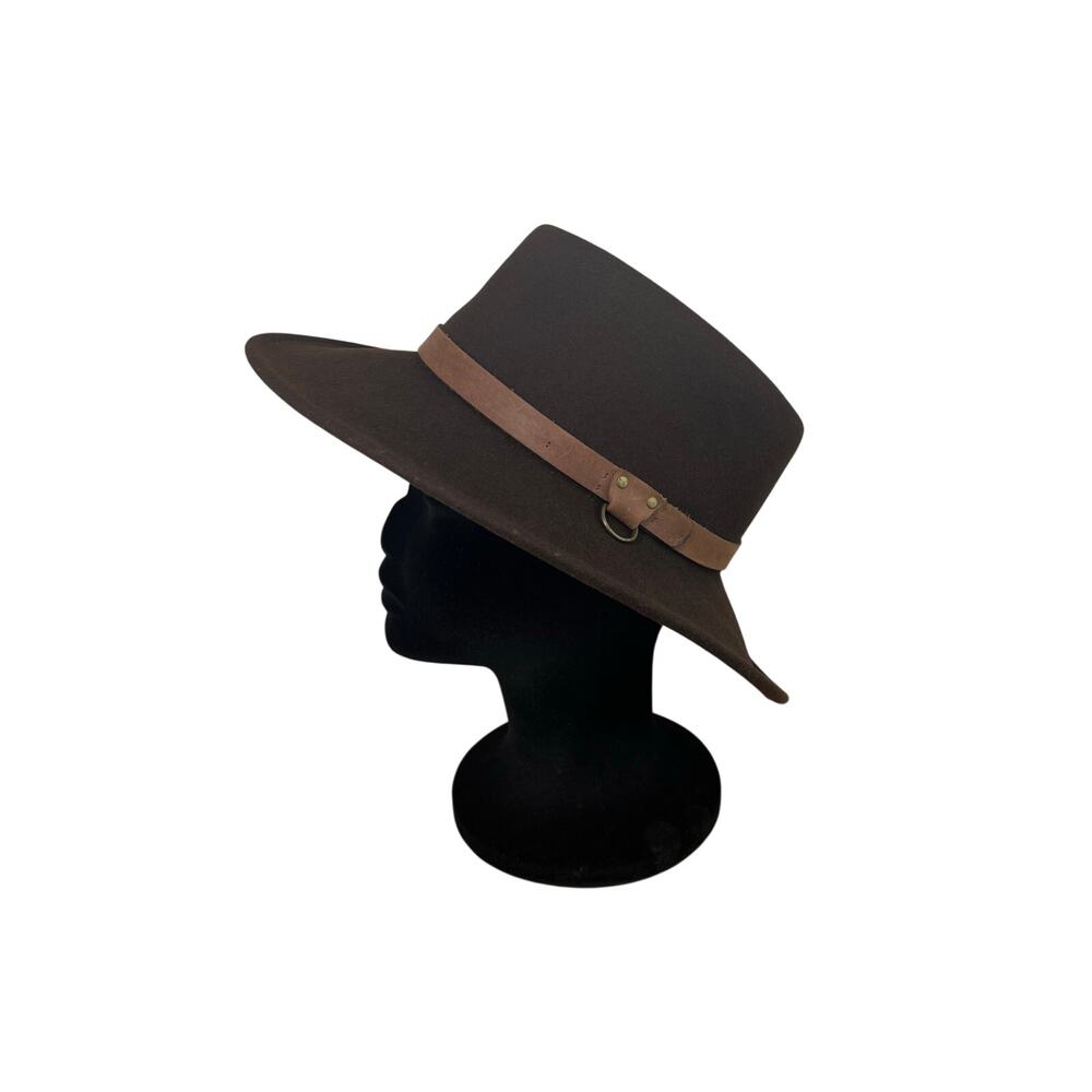 Bailey Hawk LiteFelt Wool Fedora Hat Small Brown USA Leather Band Wide Brim